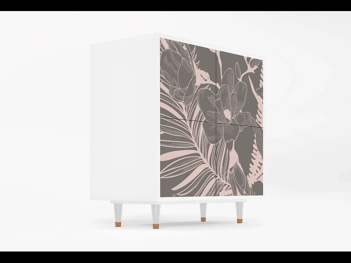 Aparador - 94x96x48 cm - BS3 - Issabelline Flower, Blanco