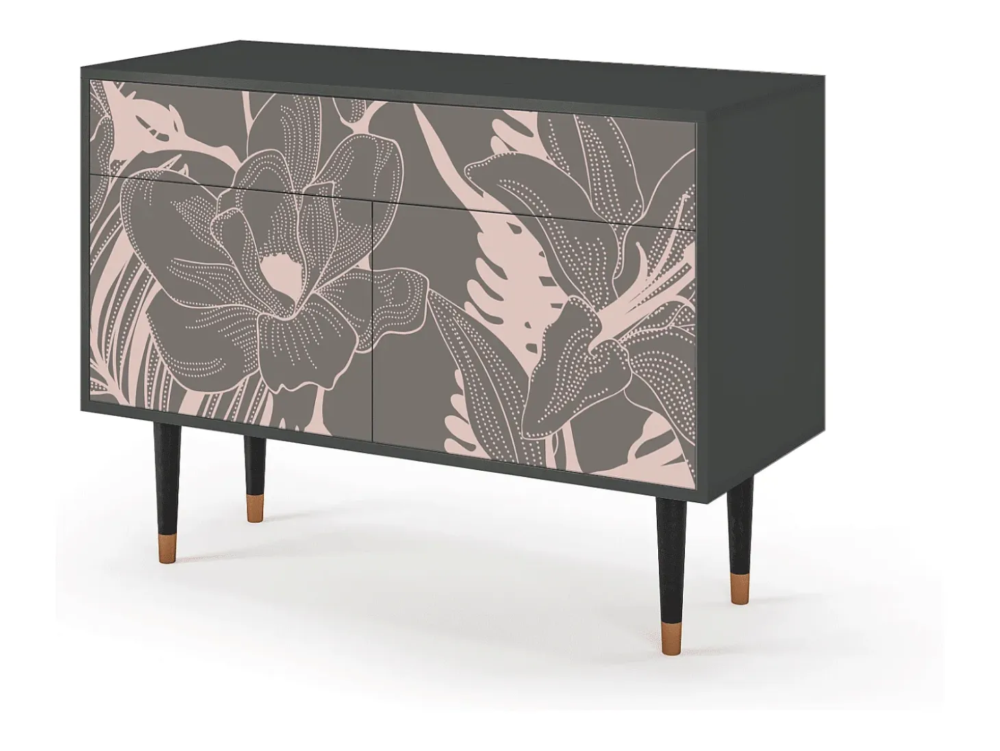 Aparador - 115x85x48 cm - BS4 - Issabelline Flower, Antracita