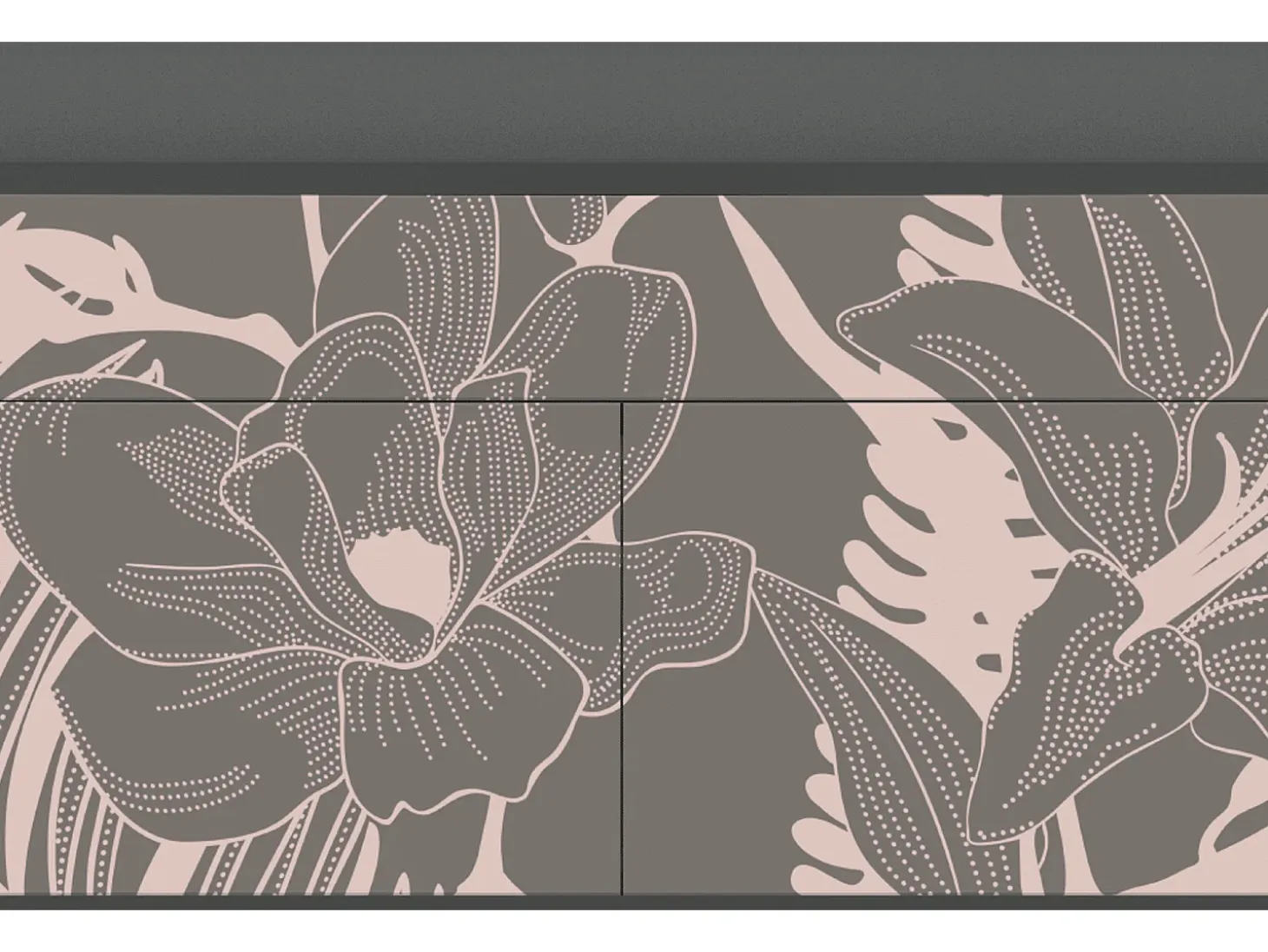 Aparador - 115x85x48 cm - BS4 - Issabelline Flower, Antracita