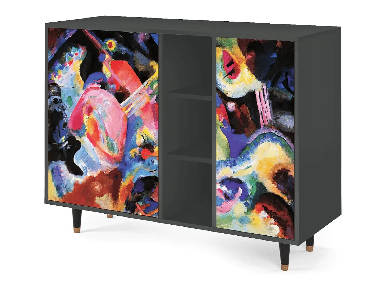 Aparador - 125x98x48 cm - BS2 - Kandinsky, Antracita