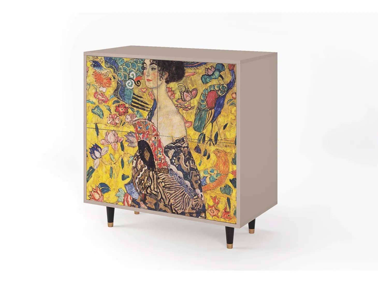 Aparador - 94x96x48 cm - BS3 - Lady with Fan by Klimt, Latte