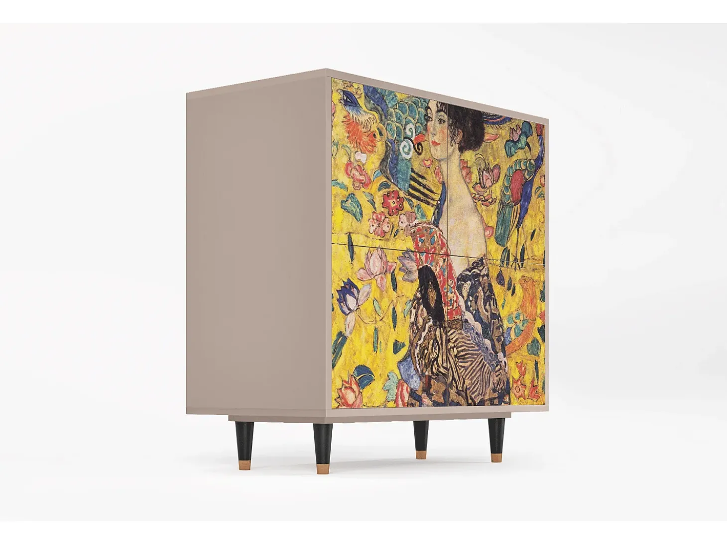 Aparador - 94x96x48 cm - BS3 - Lady with Fan by Klimt, Latte