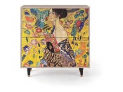 Aparador - 94x96x48 cm - BS3 - Lady with Fan by Klimt, Latte