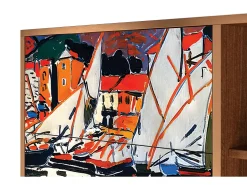 Aparador - 125x98x48 cm - BS2 - Le Séchage des voiles , Nogal