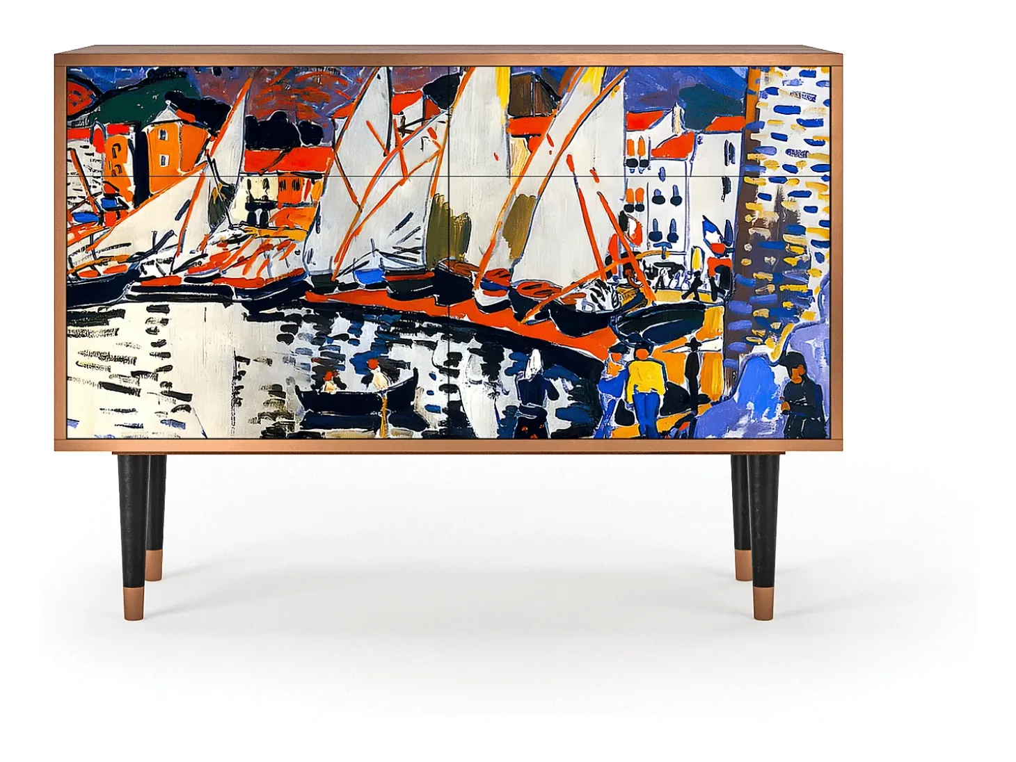 Aparador - 115x85x48 cm - BS4 - Le Séchage des voiles , Nogal