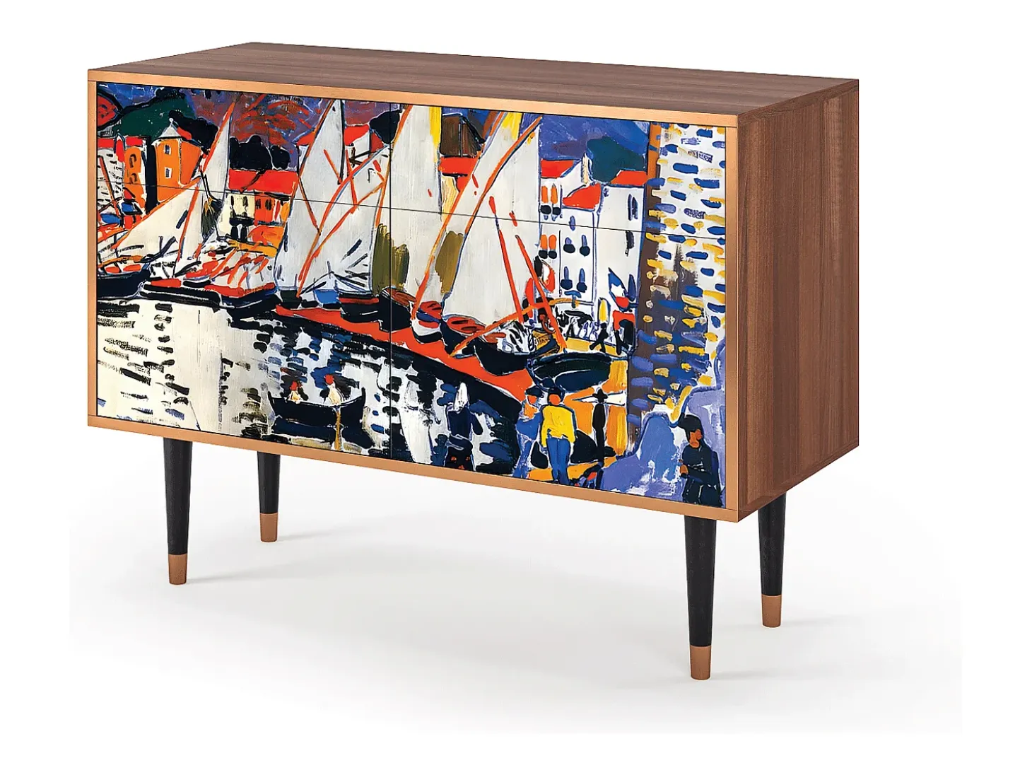 Aparador - 115x85x48 cm - BS4 - Le Séchage des voiles , Nogal