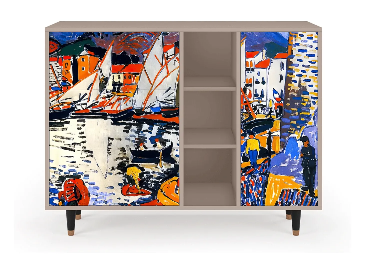 Aparador - 125x98x48 cm - BS2 - Le Séchage des voiles , Latte