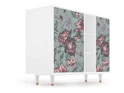 Aparador - 125x98x48 cm - BS2 - Light Peonies, Blanco