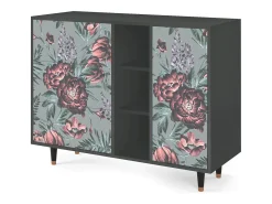 Aparador - 125x98x48 cm - BS2 - Light Peonies, Antracita
