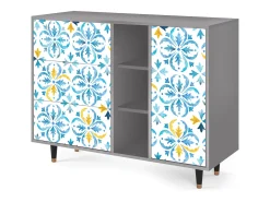 Aparador - 125x98x48 cm - BS2 - Lisbon Flover, Gris