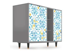 Aparador - 125x98x48 cm - BS2 - Lisbon Flover, Gris
