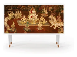 Aparador - 115x85x48 cm - BS4 - Malyavan, Blanco