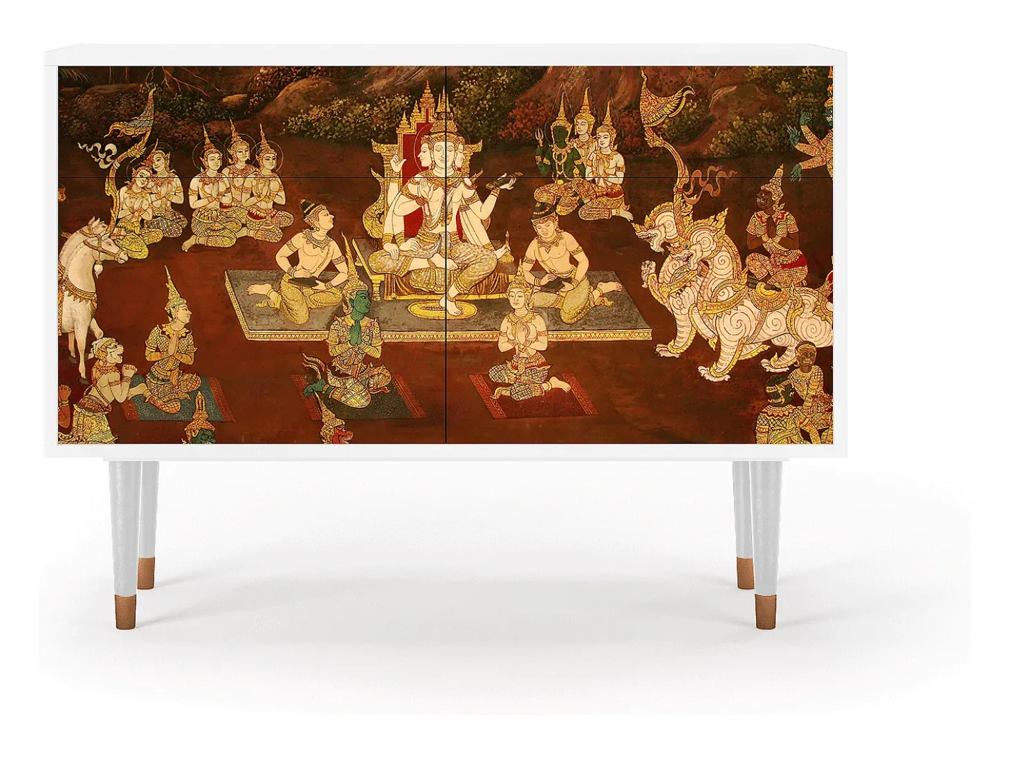 Aparador - 115x85x48 cm - BS4 - Malyavan, Blanco