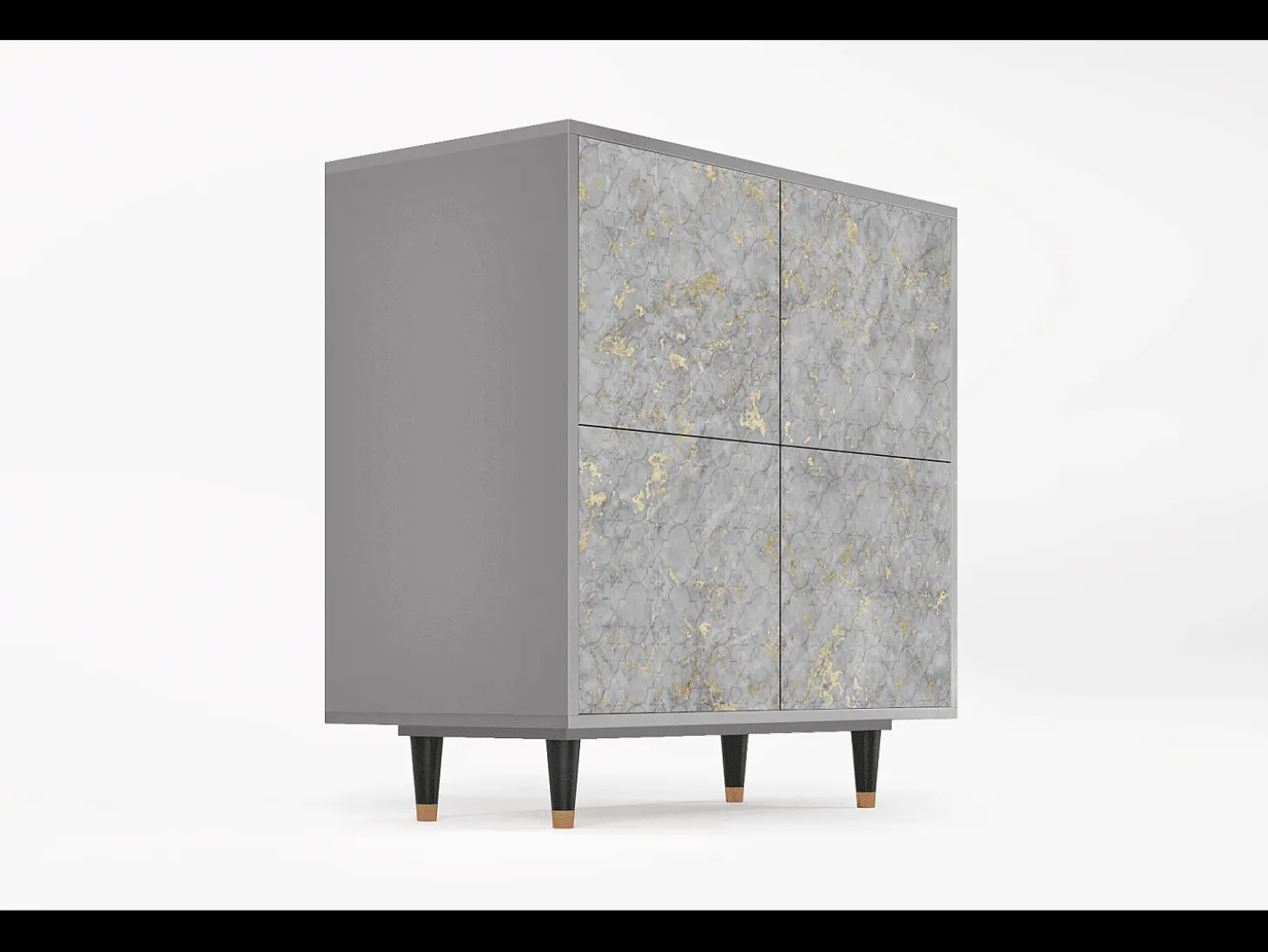 Aparador - 94x96x48 cm - BS3 - Mariana Trench, Gris