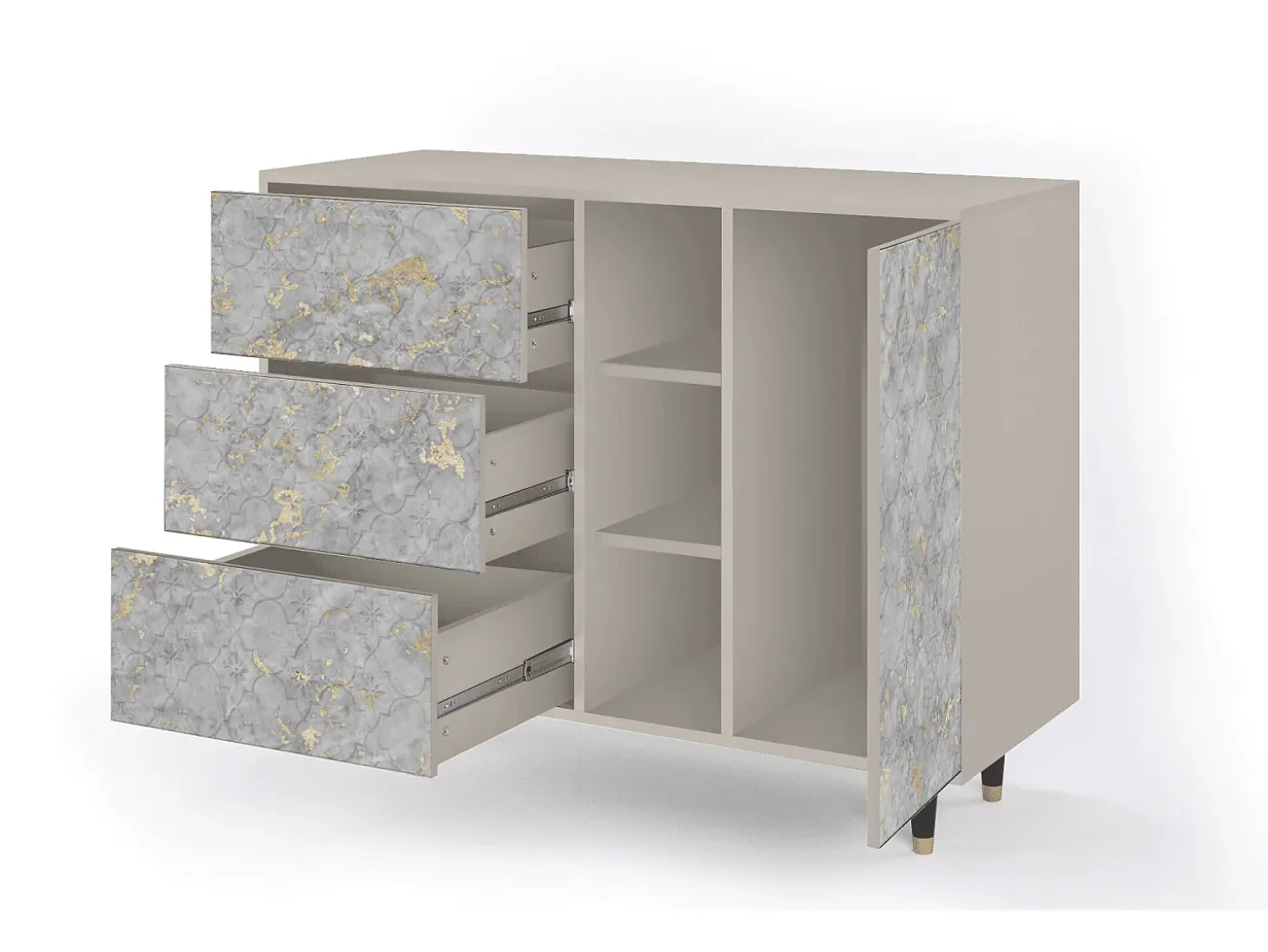 Aparador - 125x98x48 cm - BS2 - Mariana Trench, Arena