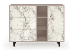 Aparador - 125x98x48 cm - BS2 - Milk Marble, Latte