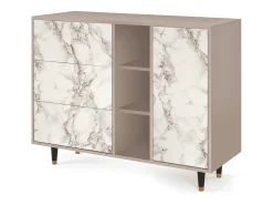 Aparador - 125x98x48 cm - BS2 - Milk Marble, Latte