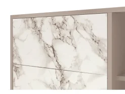 Aparador - 125x98x48 cm - BS2 - Milk Marble, Latte