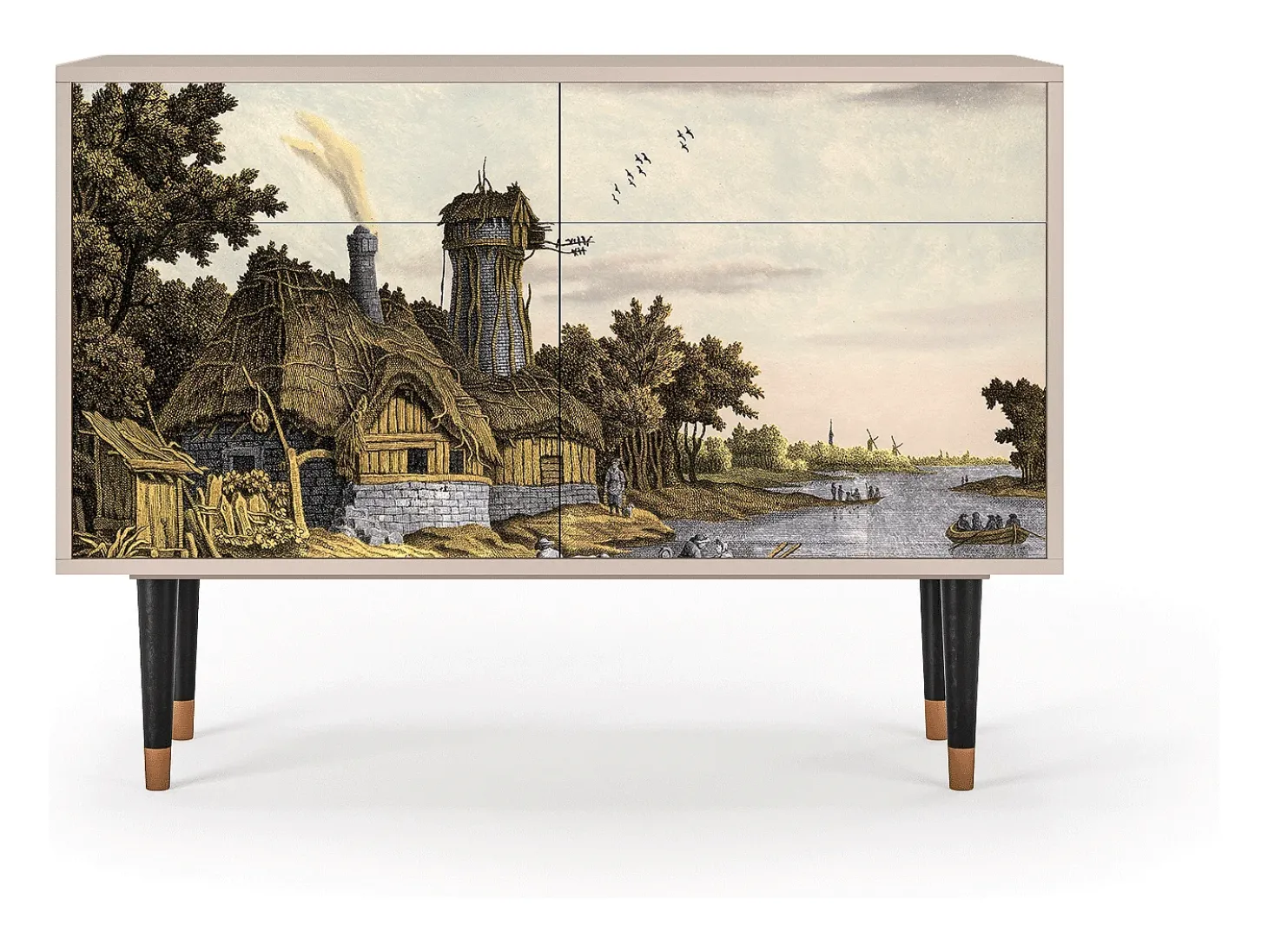 Aparador - 115x85x48 cm - BS4 - Mill along a River, Latte