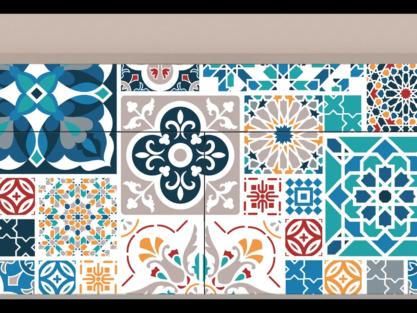 Aparador - 115x85x48 cm - BS4 - Moroccan Market, Latte