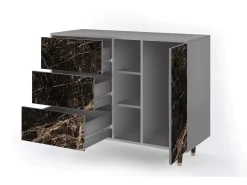 Aparador - 125x98x48 cm - BS2 - Night Abyss, Gris