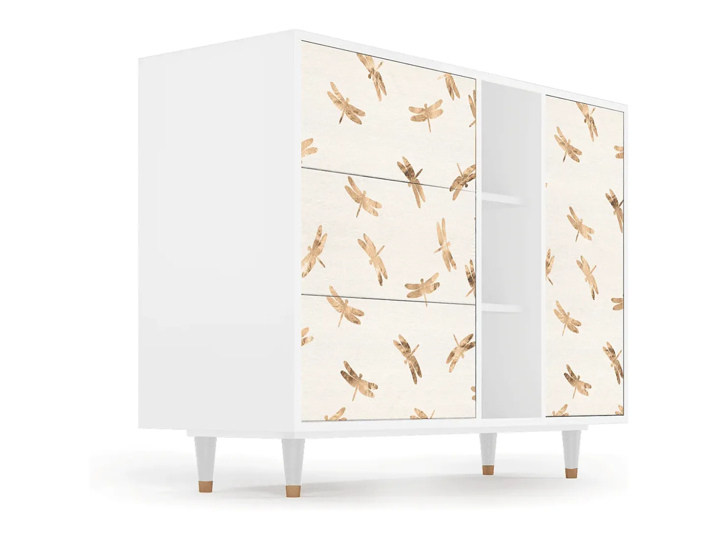 Aparador - 125x98x48 cm - BS2 - Nude Dragonflies, Blanco