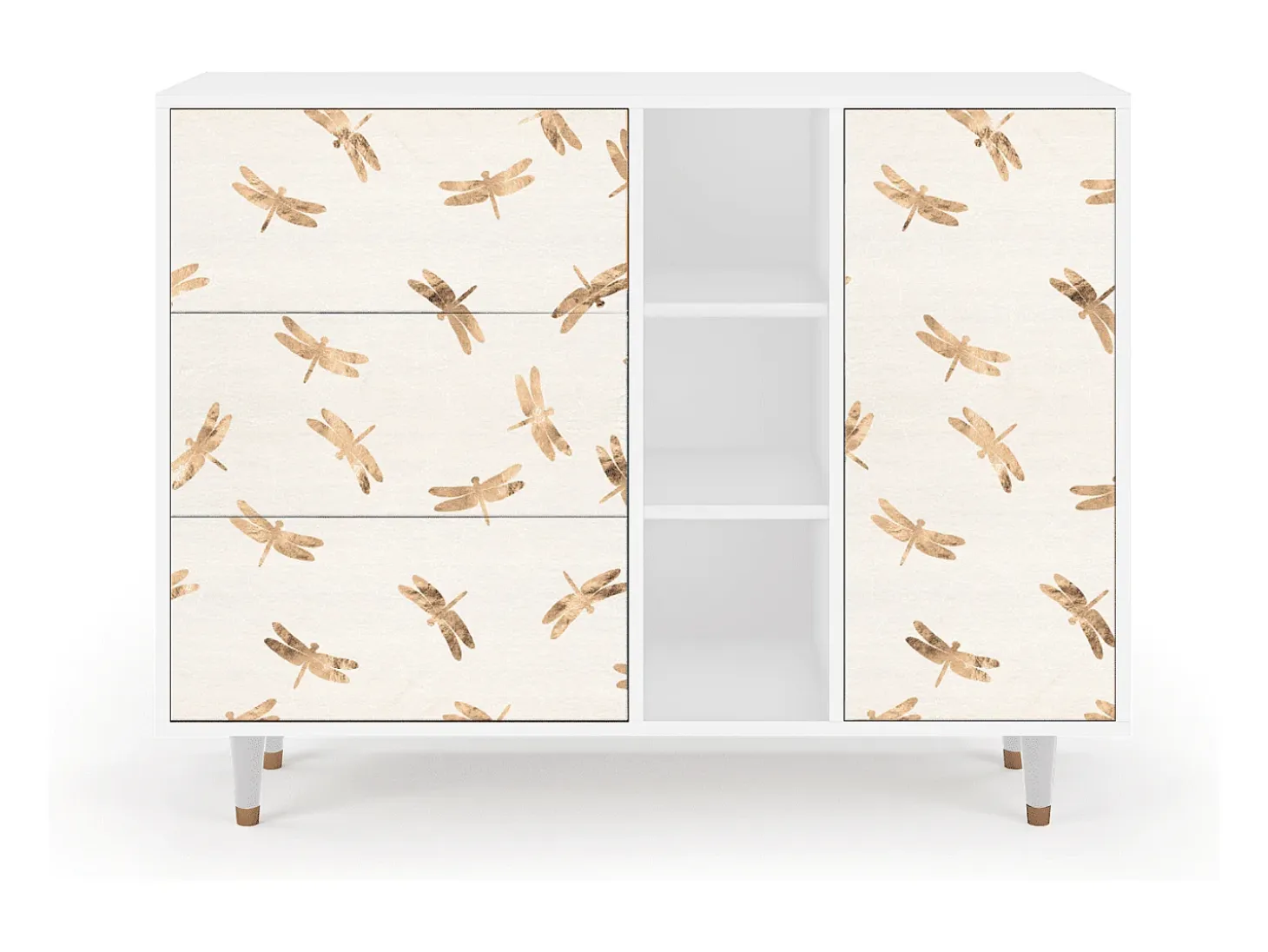 Aparador - 125x98x48 cm - BS2 - Nude Dragonflies, Blanco
