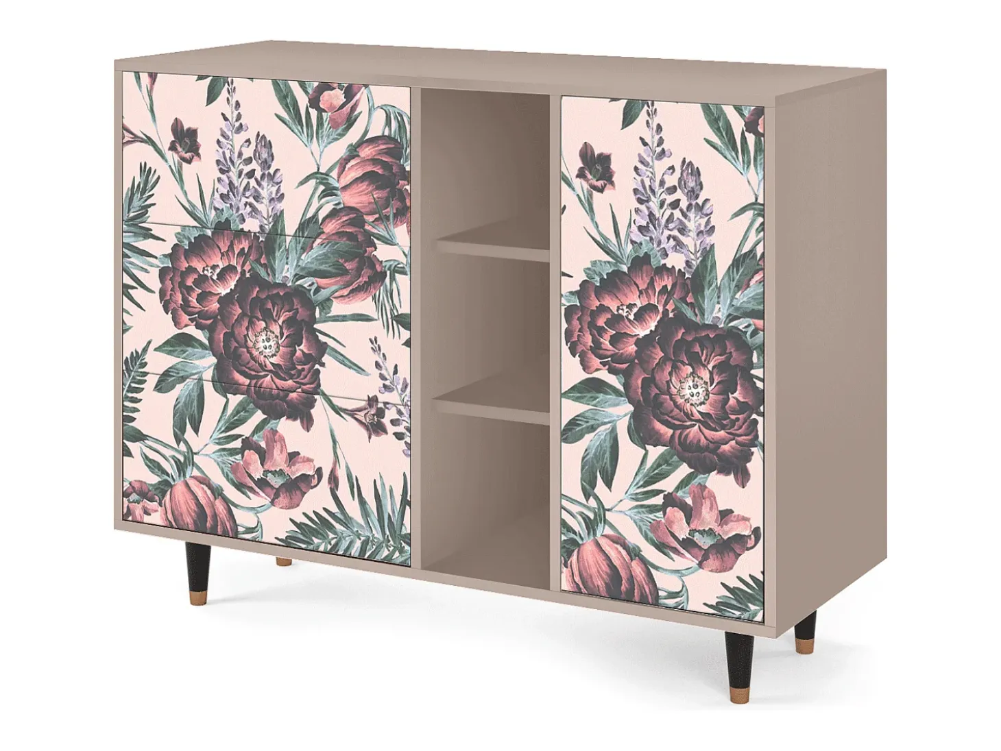 Aparador - 125x98x48 cm - BS2 - Peach Peonies, Latte