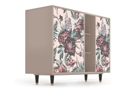 Aparador - 125x98x48 cm - BS2 - Peach Peonies, Latte