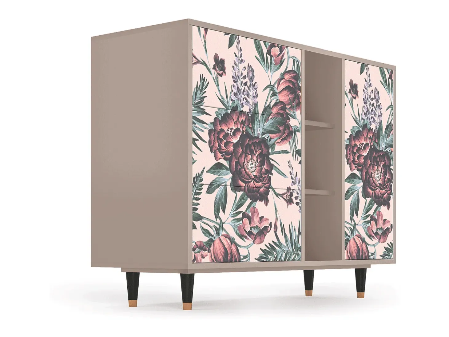 Aparador - 125x98x48 cm - BS2 - Peach Peonies, Latte