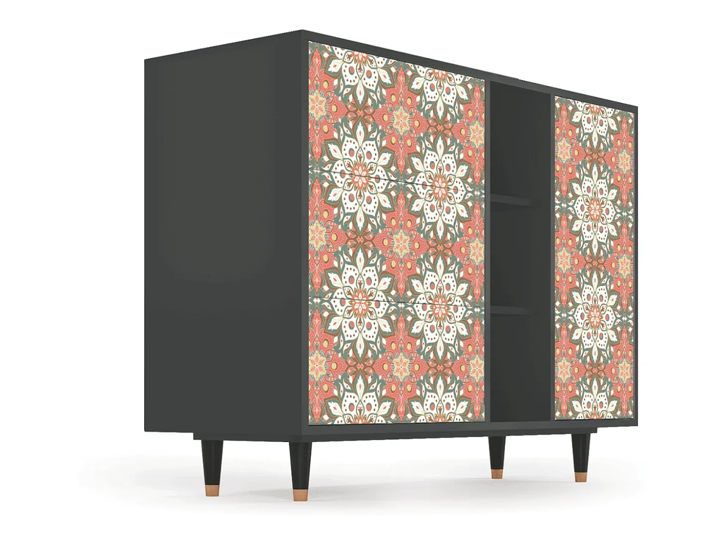 Aparador - 125x98x48 cm - BS2 - Peach Grove, Antracita