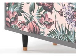 Aparador - 94x96x48 cm - BS3 - Peach Peonies, Gris