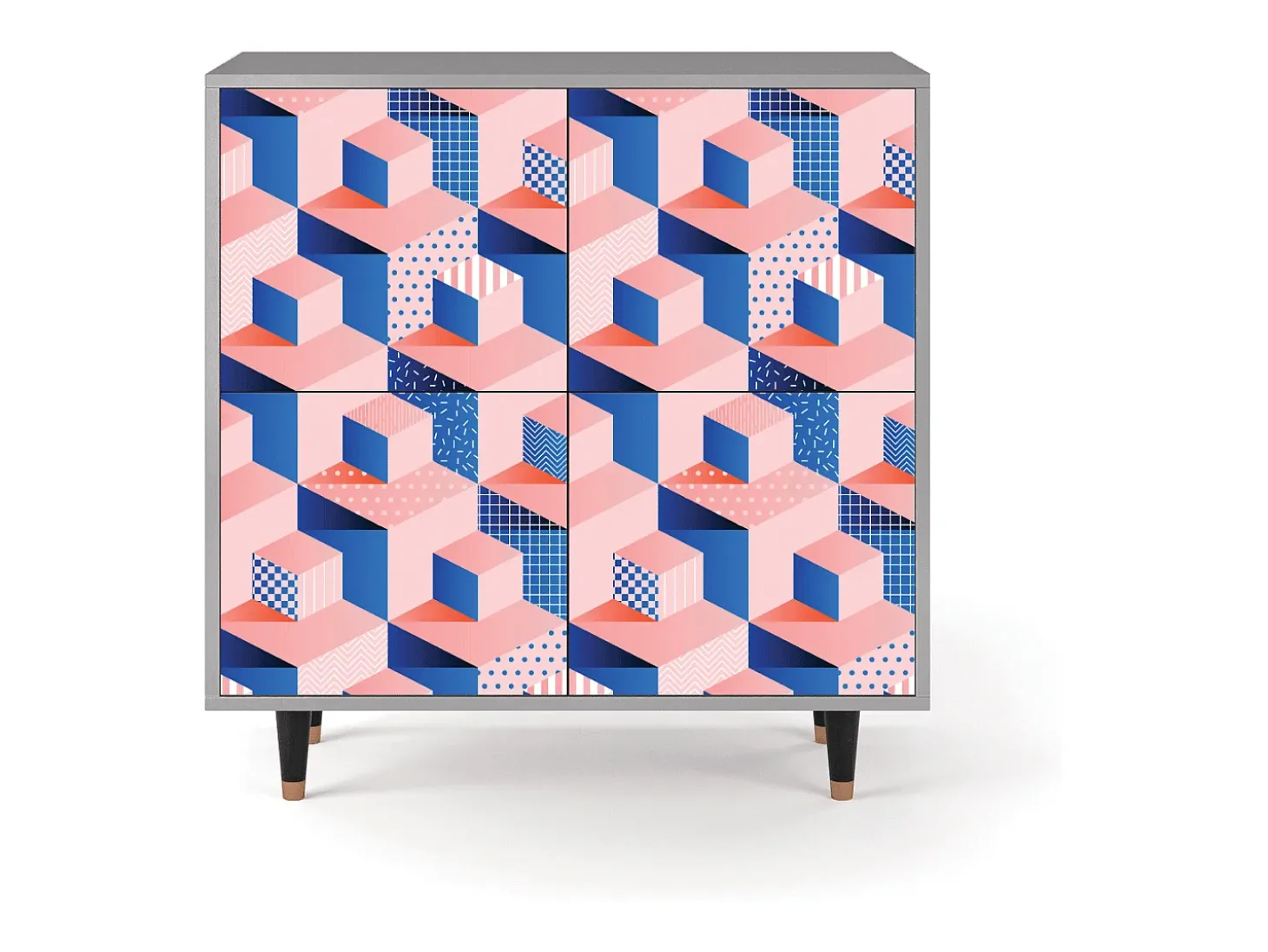 Aparador - 94x96x48 cm - BS3 - Pinky Squares, Gris