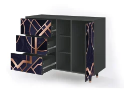 Aparador - 125x98x48 cm - BS2 - Purple Temple, Antracita
