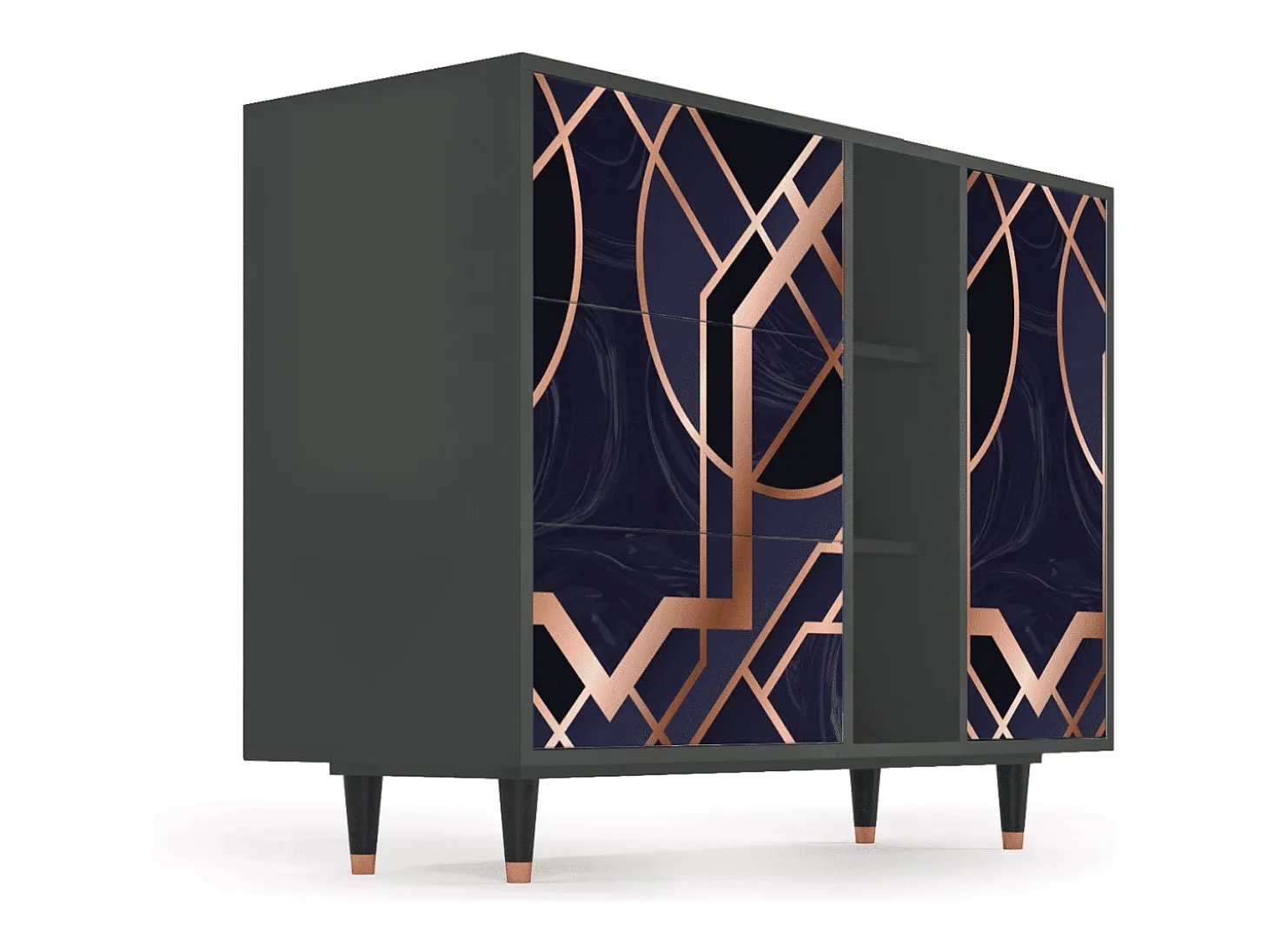 Aparador - 125x98x48 cm - BS2 - Purple Temple, Antracita