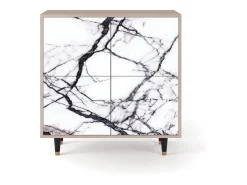 Aparador - 94x96x48 cm - BS3 - Raven Marble, Latte