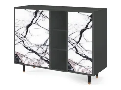 Aparador - 125x98x48 cm - BS2 - Raven Marble, Antracita