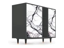 Aparador - 125x98x48 cm - BS2 - Raven Marble, Antracita