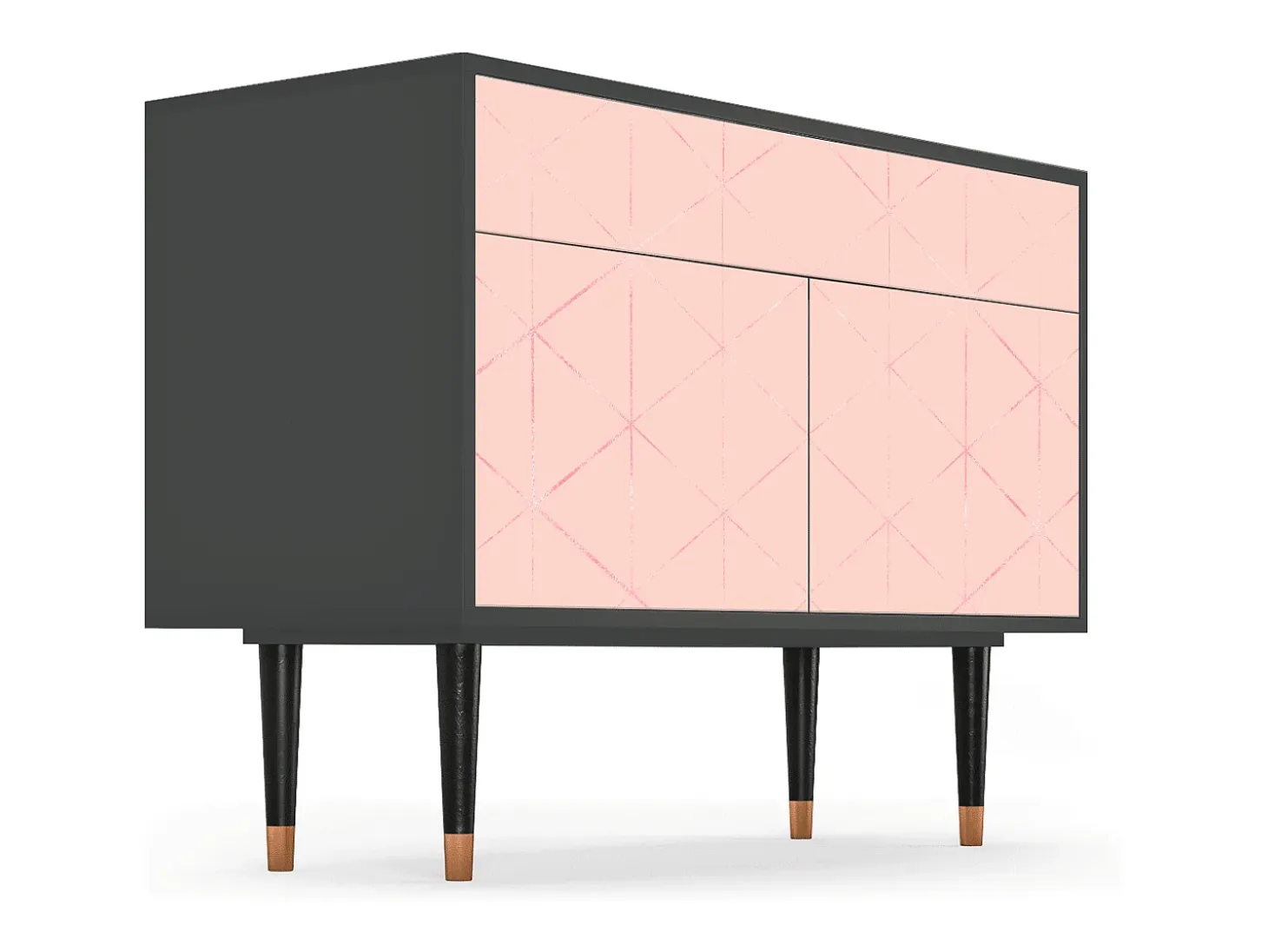 Aparador - 115x85x48 cm - BS4 - Rose Quartz, Antracita