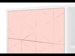 Aparador - 125x98x48 cm - BS2 - Rose Quartz, Blanco