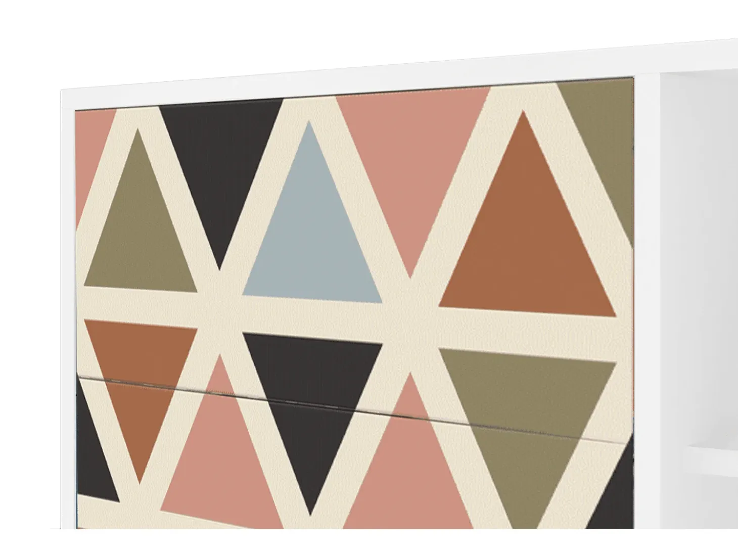 Aparador - 125x98x48 cm - BS2 - Royal Triangles, Blanco