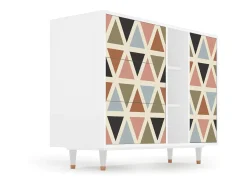Aparador - 125x98x48 cm - BS2 - Royal Triangles, Blanco