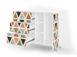 Aparador - 125x98x48 cm - BS2 - Royal Triangles, Blanco