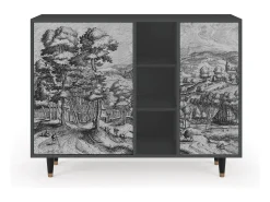 Aparador - 125x98x48 cm - BS2 - Rusticorum, Antracita