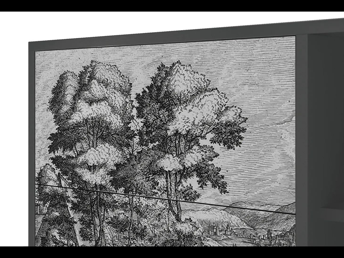 Aparador - 125x98x48 cm - BS2 - Rusticorum, Antracita