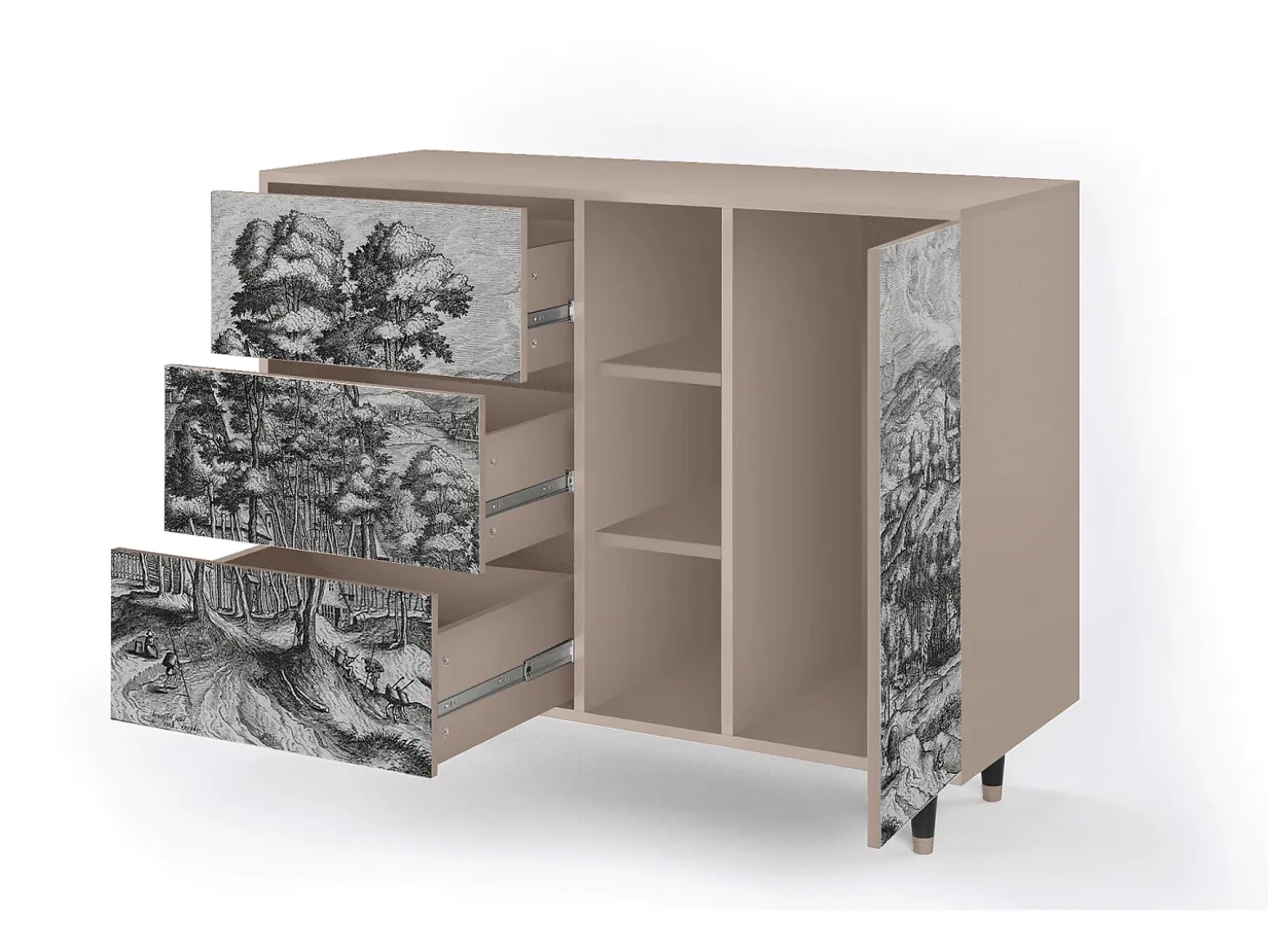 Aparador - 125x98x48 cm - BS2 - Rusticorum, Latte