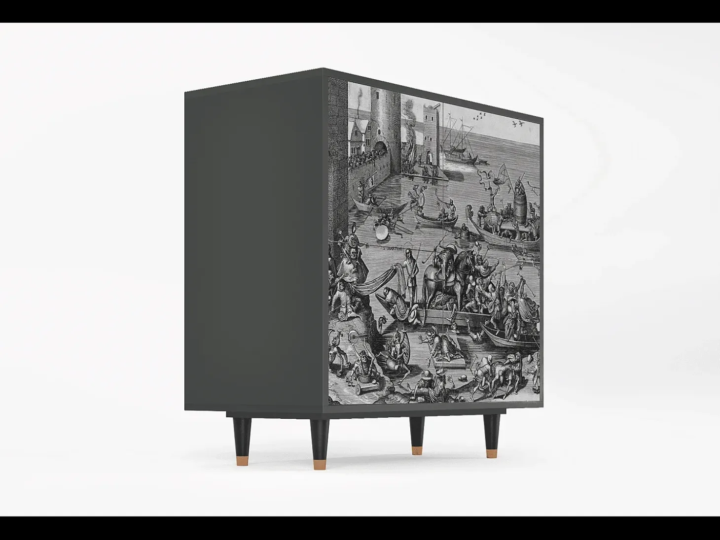 Aparador - 94x96x48 cm - BS3 - Saint Martin, Antracita