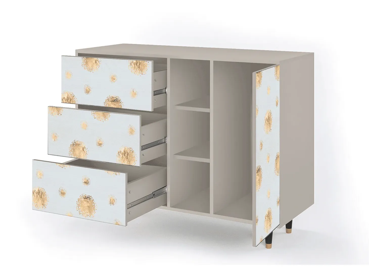 Aparador - 125x98x48 cm - BS2 - Sky Latte, Arena