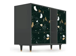 Aparador - 125x98x48 cm - BS2 - Space Rocks, Antracita