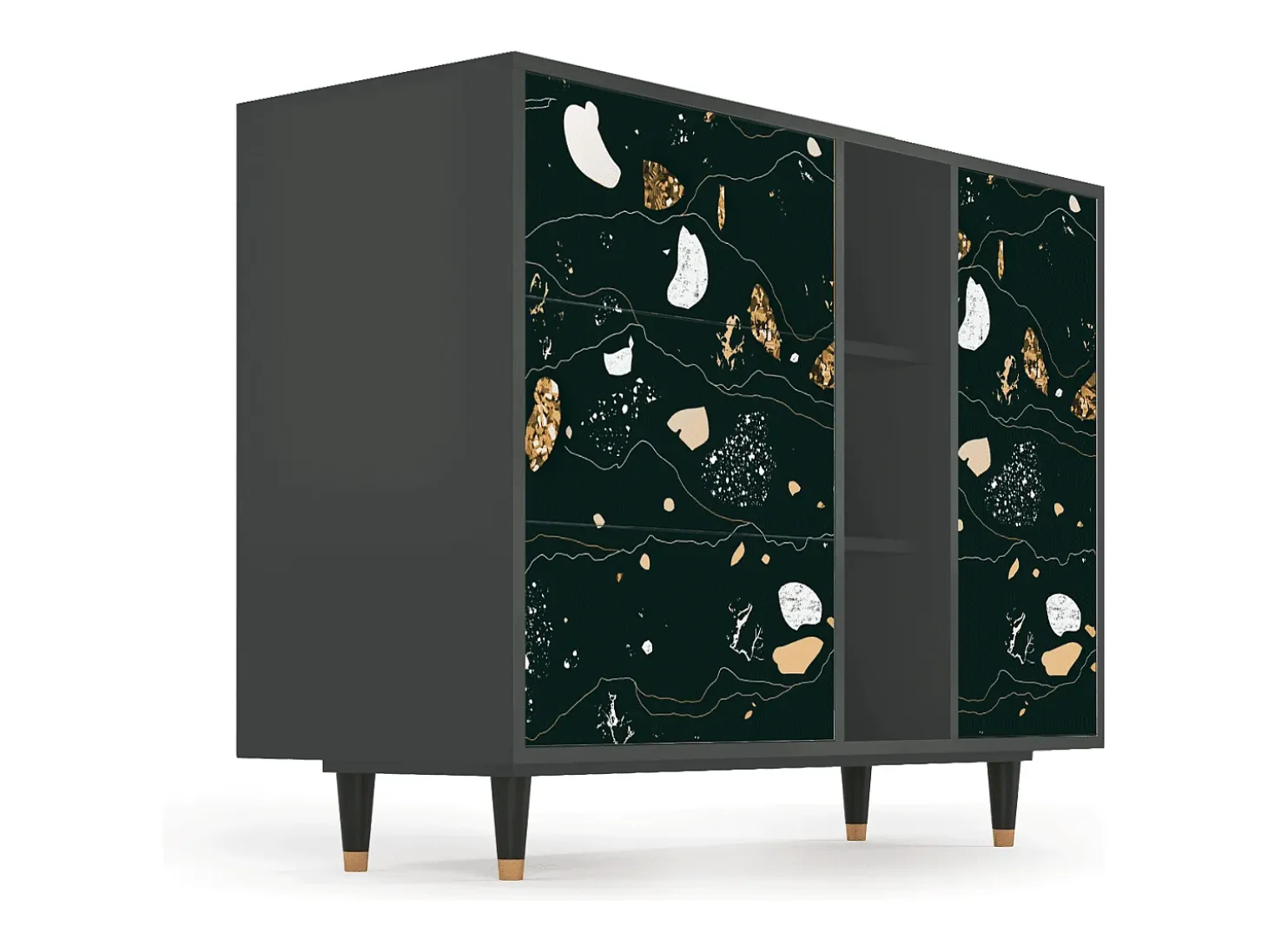 Aparador - 125x98x48 cm - BS2 - Space Rocks, Antracita